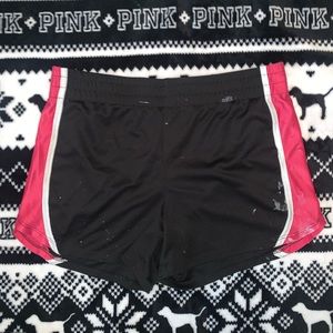 pink and black shorts